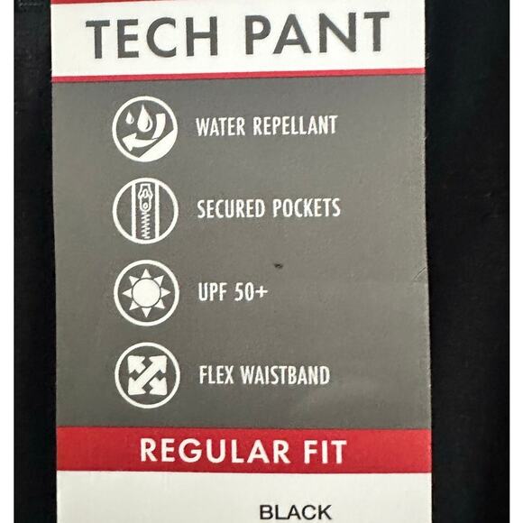Men's Wrangler Tech Pants - NWT - 32x30 -Water Repellant /Flex Waistband - Black - Picture 2 of 4